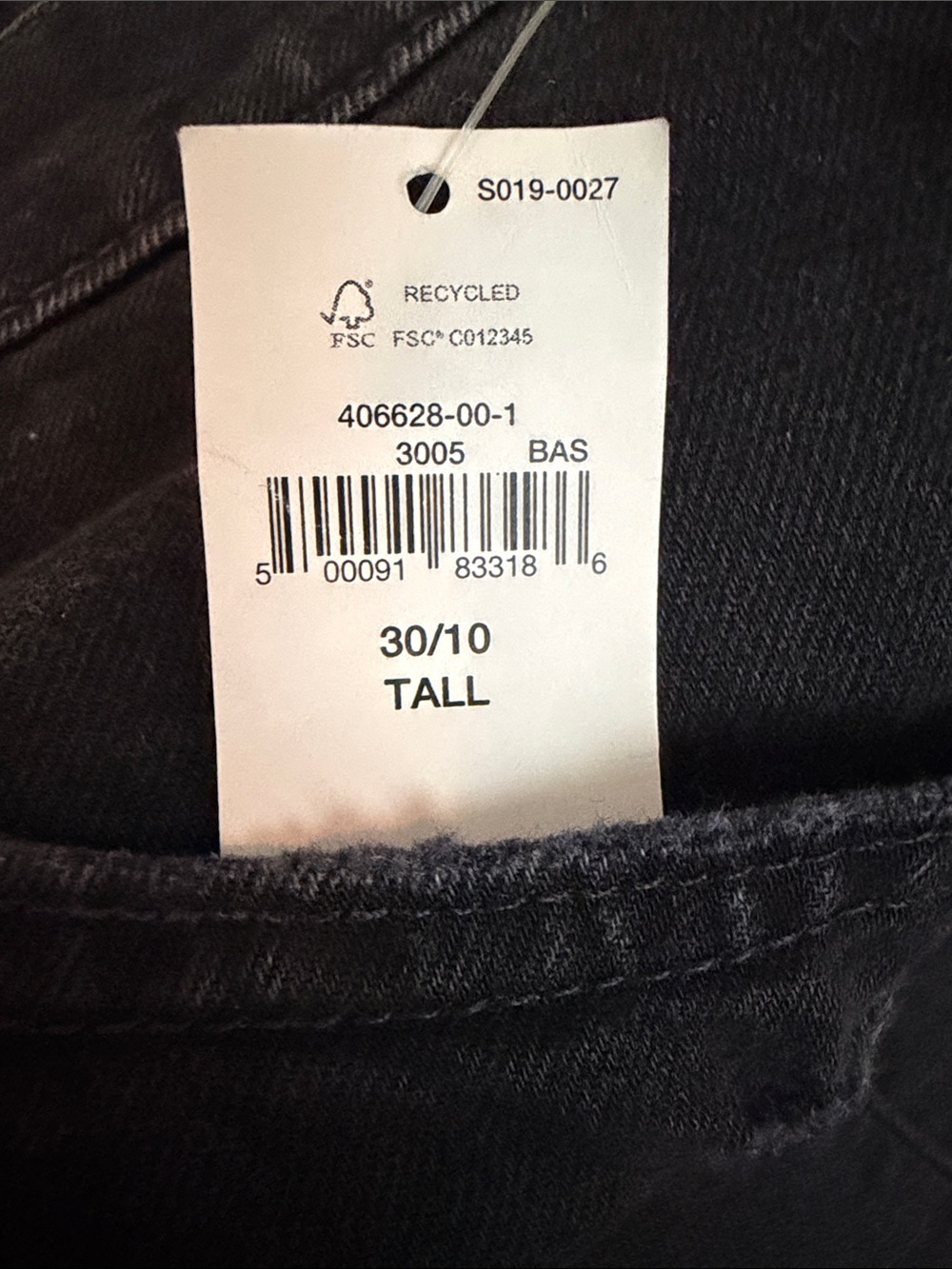 GAP Black CheekyStraight Leg Distressed Jeans size 30/10 Tall - Picture 11 of 12
